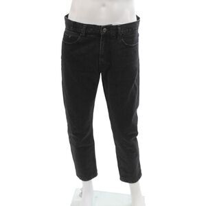 Lafaurie Mens Black Cropped Ankle Jeans Cotton Blend 90s Size 42